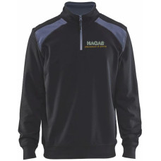 Hacar Sweatshirt Bi-Colour met halve rits incl. logo HACAR